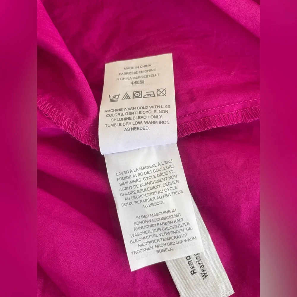 J. Crew Fuchsia Ruffle Blouse
